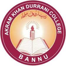 Akram Khan Durani College Bannu Jobs 2025 For Principal