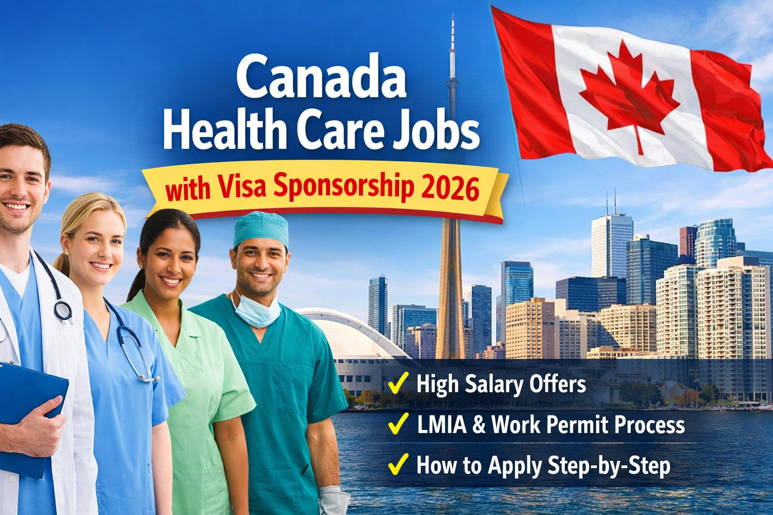 "Explore Canada healthcare jobs with visa sponsorship in 2026, including salary details, LMIA process, and step-by-step application guidance for international workers."